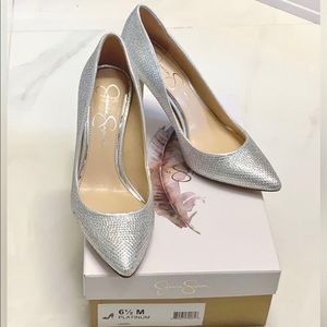 Jessica Simpson crystal beads 3’ heels- New in box